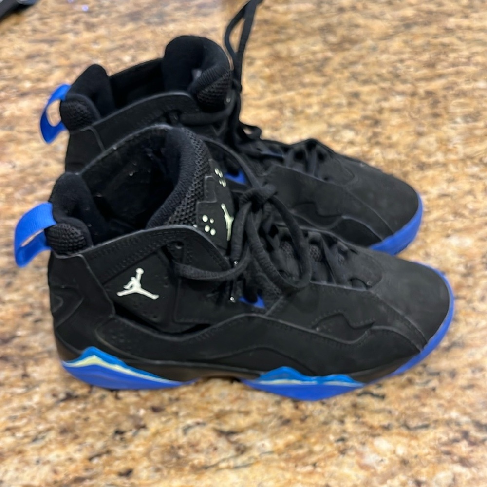 Jordan Black and Blue High-Top Sneakers with Suede Upper